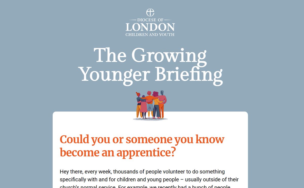 Diocese of London CYPF Support (@diolondoncypf) on Twitter photo This week we've opened recruitment for TEN new children or youth work apprentices, to start training in <a href="/DioceseofLondon/">London Diocese</a> this September!
Read all about the opportunity in this week's GY Briefing: 👇
mailchi.mp/london/gy-brie… This week we've opened recruitment for TEN new children or youth work apprentices, to start training in <a href="/DioceseofLondon/">London Diocese</a> this September!
Read all about the opportunity in this week's GY Briefing: 👇
mailchi.mp/london/gy-brie…