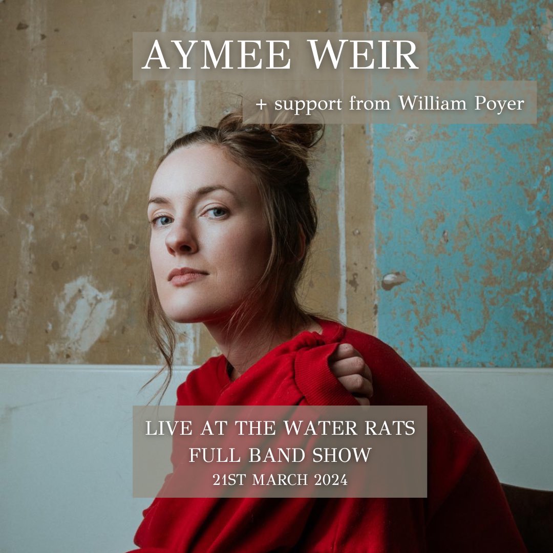 The amazing William Poyer will be gracing the stage before me at my show on 21st March! So stoked about this - be prepared for his beautiful tunes to be stuck inside your head for DAYS. If you haven’t bought a ticket yet, what are you waiting for!? 🥰🥰 linktr.ee/Aymeeweir?utm_…