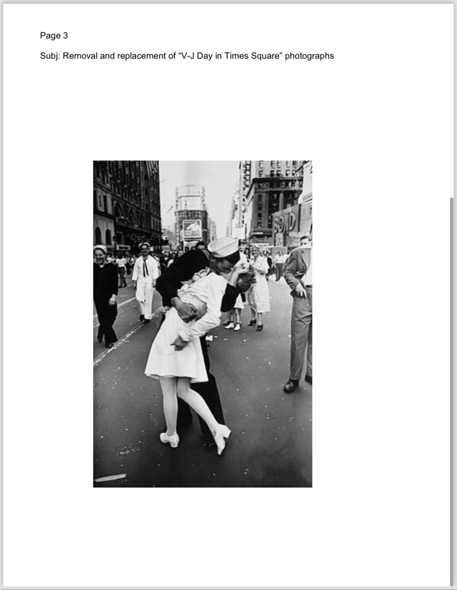 EXCLUSIVE: The Department Of Veterans Affairs just BANNED the V-J Day kiss photo from all department facilities. 'To promote a culture of inclusivity and awareness… your cooperation is vital.'