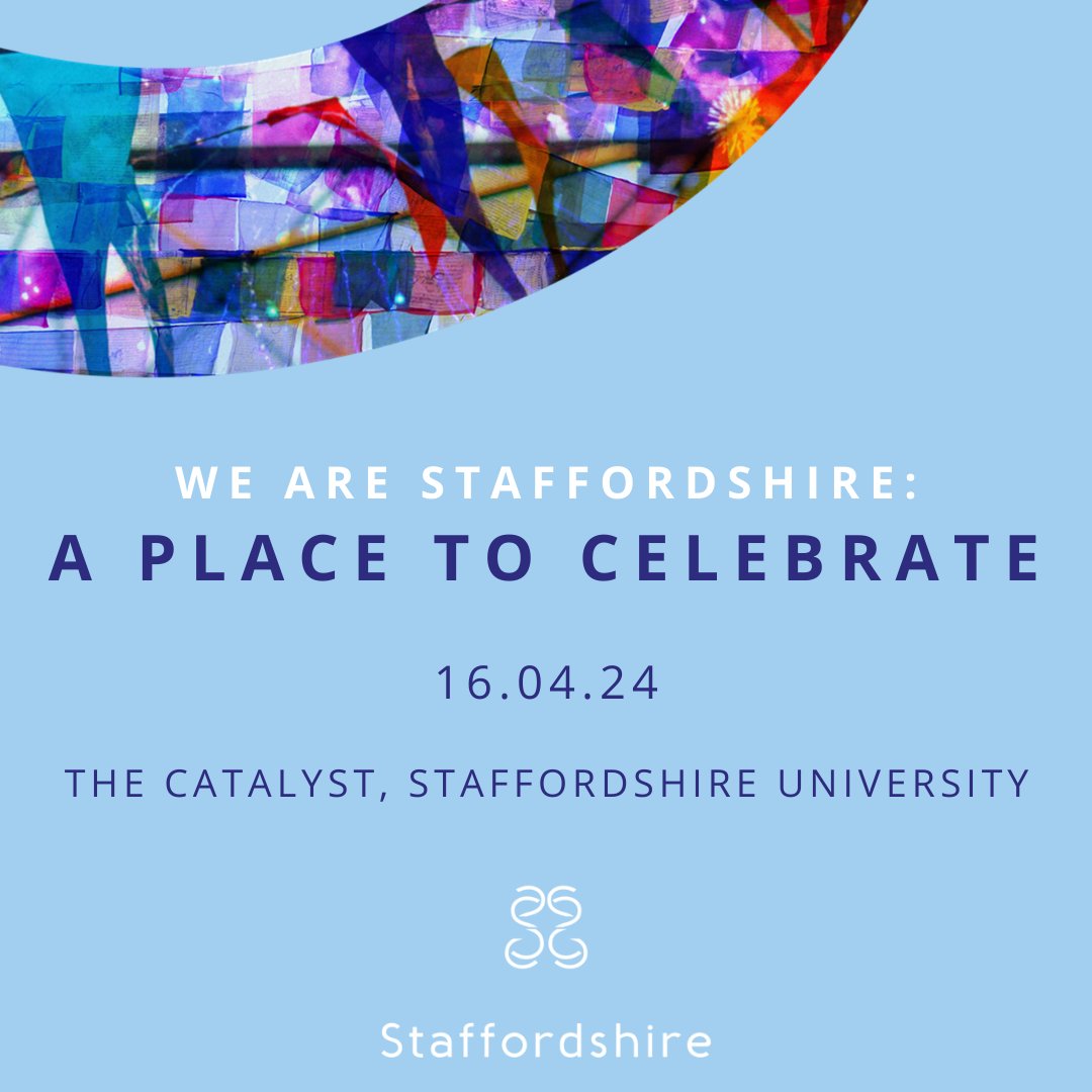 Join @WeareStaffs as they look back at three years of impact & explore how they’ll build upon their successful foundations in the next chapter of their journey. Register your place at their first conference '#WeAreStaffordshire: A Place to Celebrate' here: bit.ly/3IlSknx
