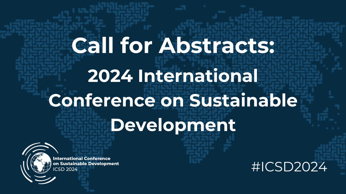 The Call for Abstracts for #ICSD20204 is officially open! 🌎 This year, ICSD will accept abstracts within 7 themes. From #Education to #ClimateChange, we have the #SDGs covered. Learn more and submit your abstract by 1 May 👉 ic-sd.org/2024/03/01/cal…