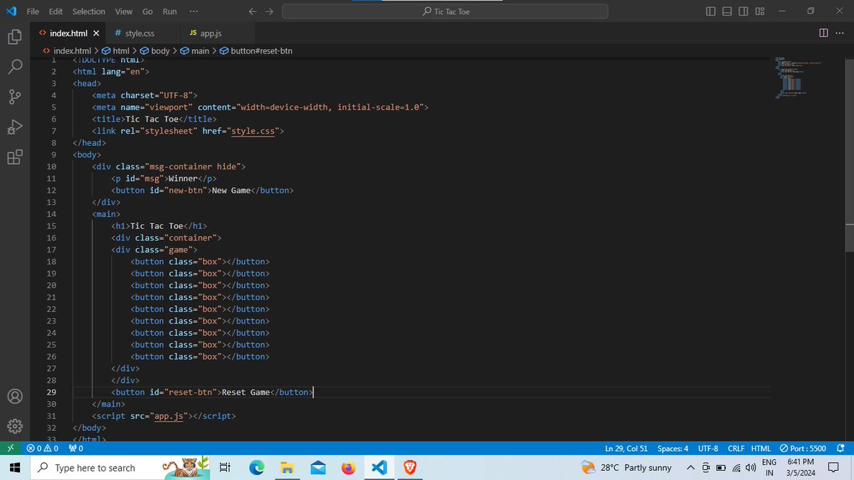 Joy__Khatri's tweet image. 🚀 Just finished my Tic Tac Toe game using JavaScript! 🎮💻 It's been 13 days of coding adventures, and now I've got a game to show for it! Let the X's and O's battle begin!
#JavaScriptJourney
#TicTacToeMaster
#GameDev
#CodingJourney
#codinglife
#codinglife