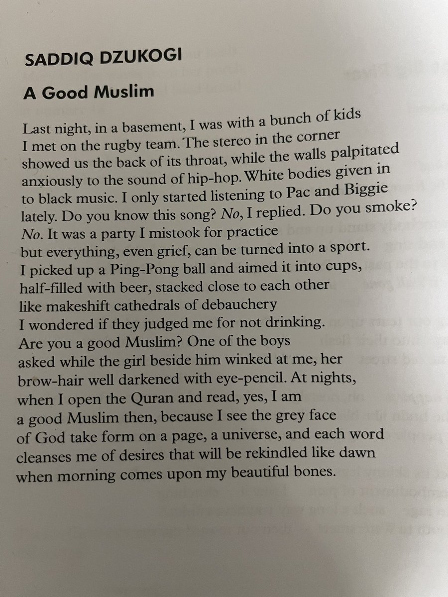 I am happy to share this poem I wrote in 2020 titled “A Good Muslim” that is published in the latest issue of @poetrywales. My profound thank you to @ZoeBrigley and the other good people at Poetry Wales, for giving it a beautiful home.