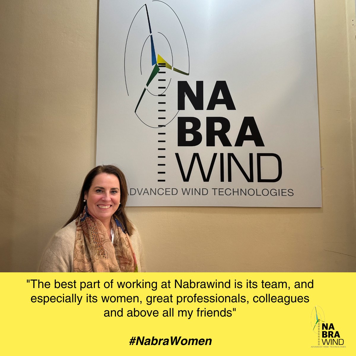 🟣 #NabraWomen #MujeresEólicas Olga Elizondo Larraz 👉 “The best part of working at NABRAWIND is its team, and especially its women, great professionals, colleagues and above all my friends” #InternacionalWomenDay2024 #Nabrawind #8M