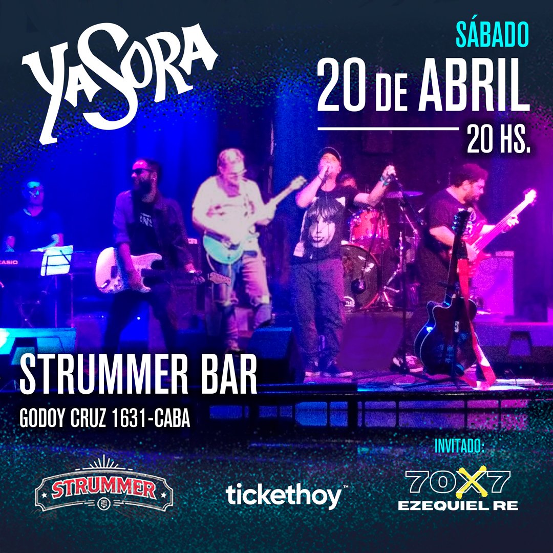 ATENCIÓN BUENOS AIRES 🚨

Sábado 20 de Abril en @strummerbar a partir de las 20 horas 

Amigos invitados <a href="/re/">Re</a>.eze

Las entradas ya están en @tickethoy

Link para comprar 

bue.tickethoy.com/entradas-music…
