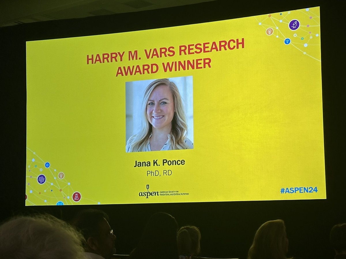 @Phi_Slama_Jana Congratulations to Dr. Ponce for winning the Vars Research Award at #ASPEN24. Working on research related to malnutrition and Long COVID.