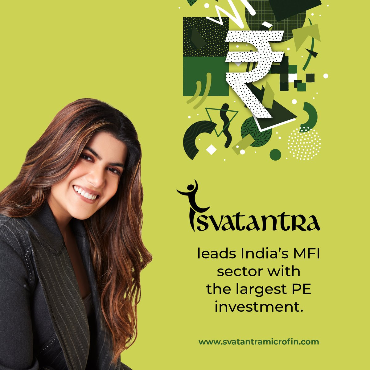 Advent & Multiples invested INR 1,930 Crore in Svatantra Microfin led by Ananya Birla, transforming India's microfinance, and fostering entrepreneurship.

@ananya_birla @SMHFCIndia @adventintl 

#svatantramicrofin #ananyabirla #microfinance #Entrepreneurship