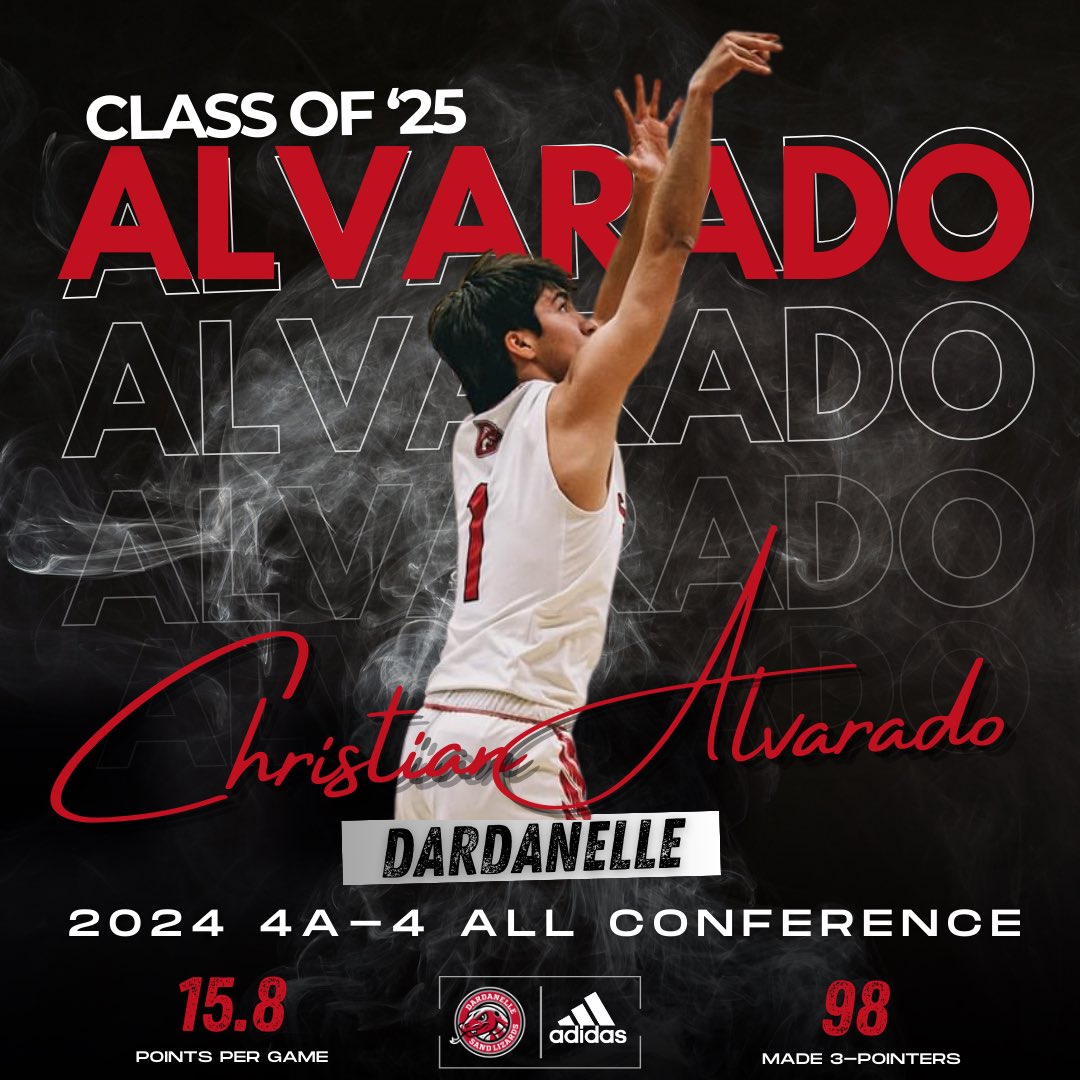 SandLizardHoops's tweet photo. Congratulations to Dardanelle’s Christian Alvarado on being selected as a 4A–4 All Conference player for the 2023-2024 season. https://t.co/DOqCysncNr