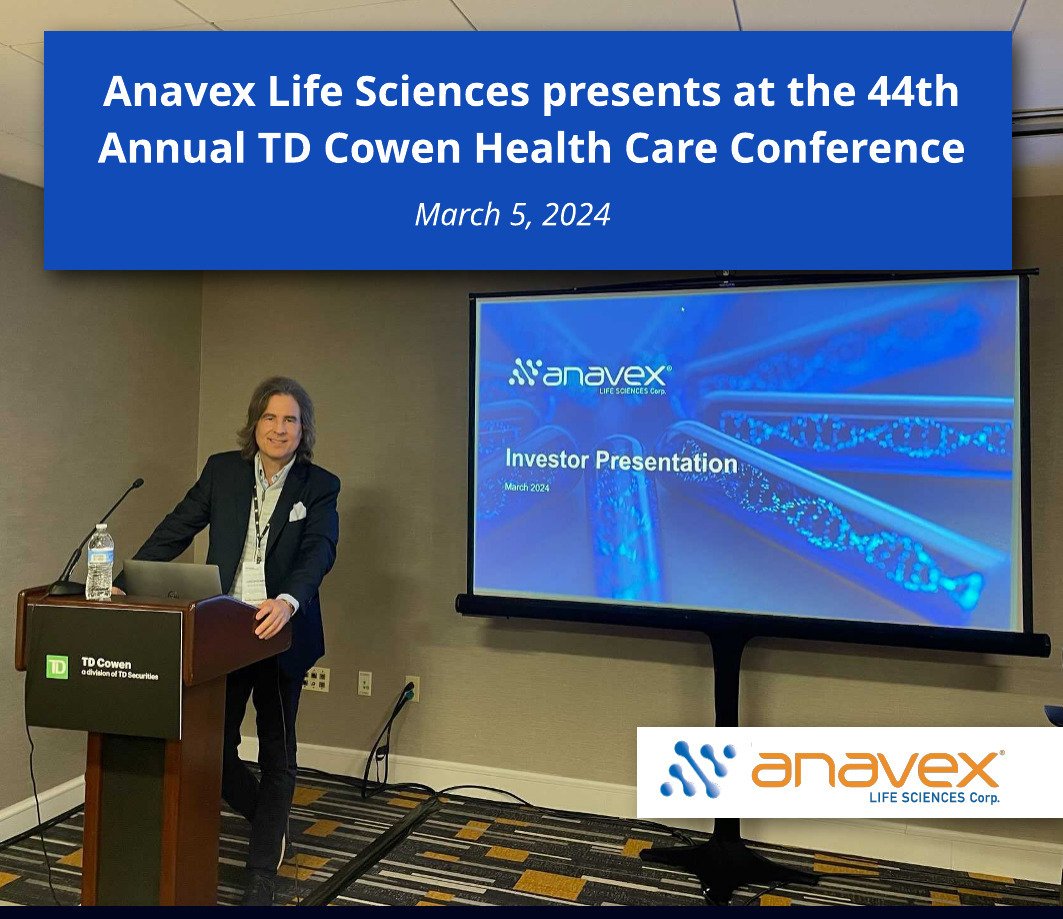 Anavex Life Sciences presents at the 44th Annual TD Cowen Health Care Conference wsw.com/webcast/cowen1… #anavex #biopharma #neuroscience #precisionmedicine