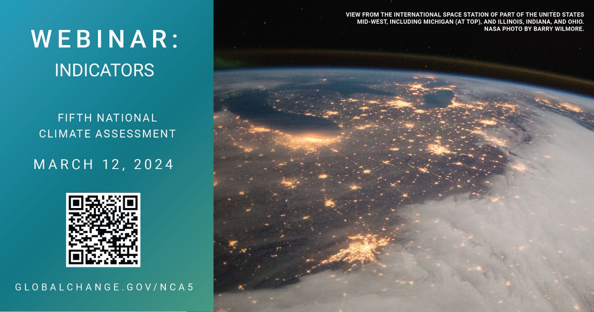 To evaluate the impacts of climate change, it is essential to first understand the many ways in which our climate is changing. Join us for this #NCA5 webinar, on March 12th at 3pm EST. globalchange.gov/events/