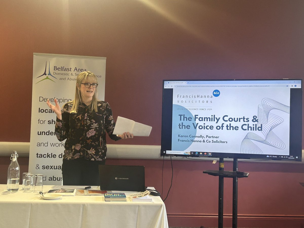 Karen Connolly, Family Partner @FrancisHannaCo shares case study from the family courts @Belfastdsvp @WomensaidBelLis @WomensAidNI @BelfastPcsp