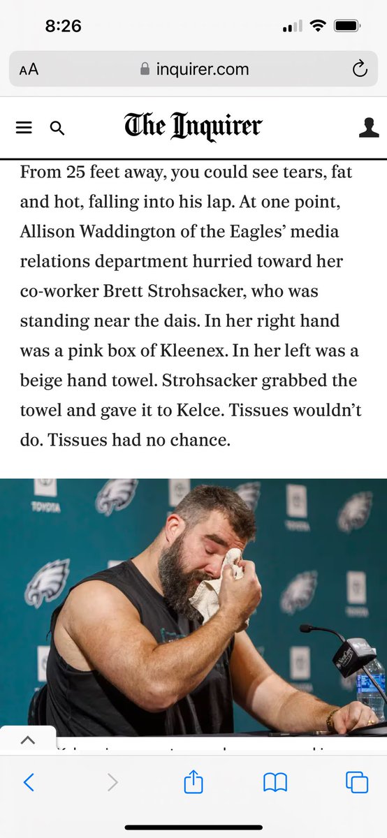 To any young reporters out there, don’t let anyone tell you that “being there” doesn’t matter. #Eagles