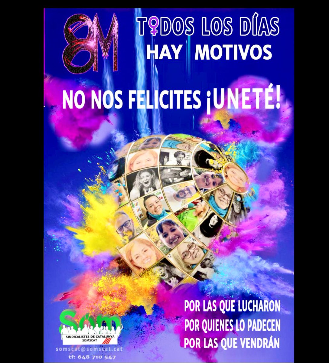 somsindicat's tweet photo. #8M
#IgualdadDeOportunidades
#somsindicalistescatalunya 
#diadelamujertrabajadora 
#diadeladonatreballadora 
@SomosSindicato 
@MACA1958 
@AnMrquez 
@isa_rro https://t.co/DdbohNK5hi