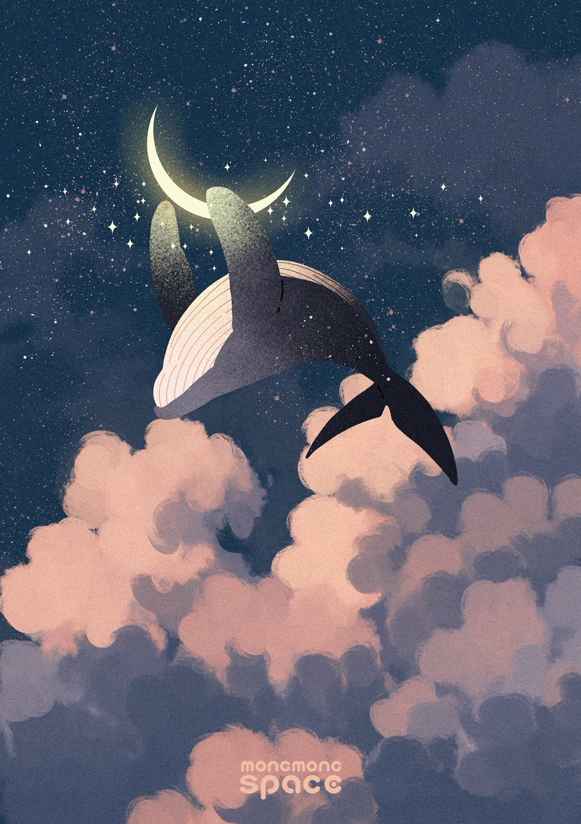 no humans sky cloud moon star (sky) crescent moon night  illustration images