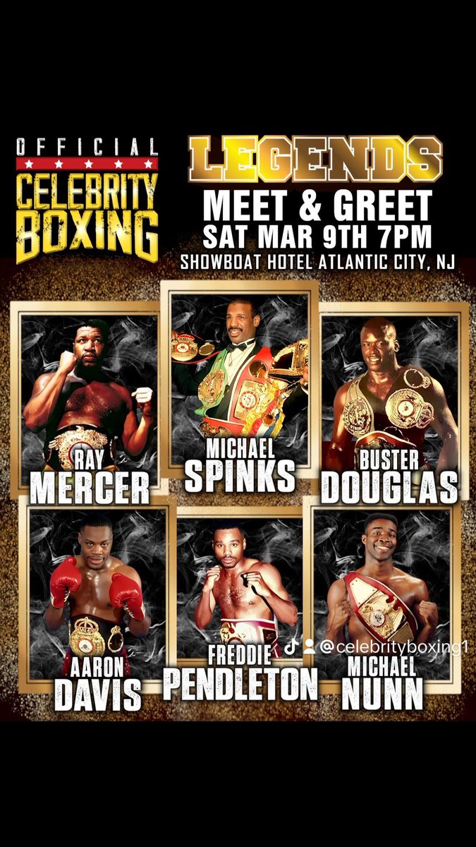 All the legends will be in the house this Saturday at the Showboat hotel in Atlantic City