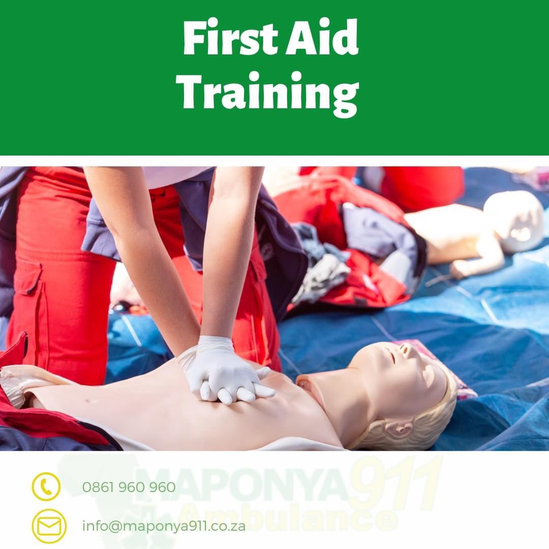maponya911ems's tweet image. Maponya 911 EMS provides first aid training at all levels and safety awareness.  Contact us to book your course now!
#firstaidcourse #FirstAidTraining #firstaidatwork