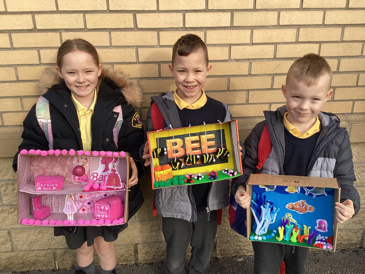 Fantastic entries into our "story in a box" competition for #WorldBookDay ! We can't wait to see all the story boxes on Thursday at our Tea Time Tales event.