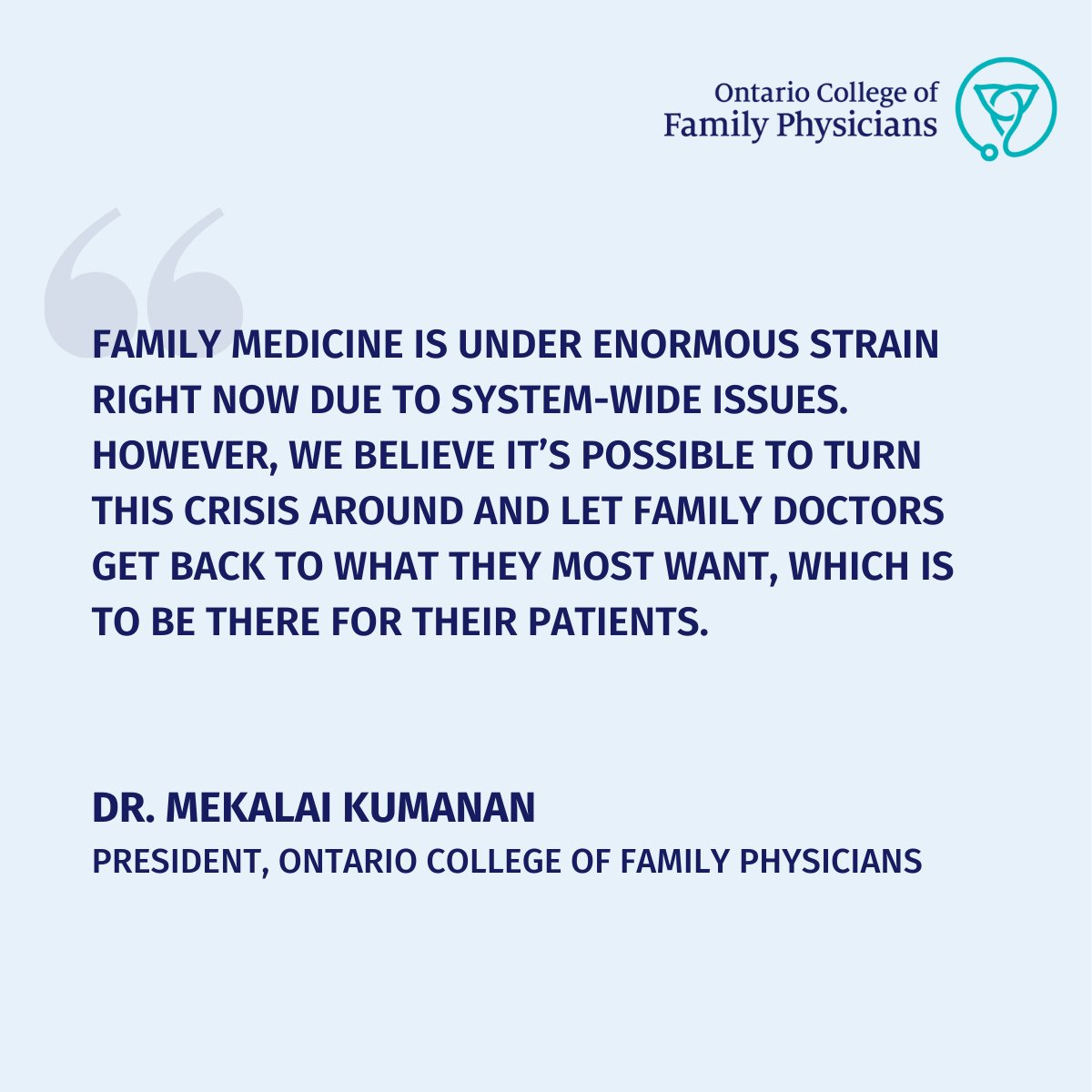 We're calling for urgent supports for family doctors and patients. By supporting family docs now, we can ensure that Ontarians have access to the quality care they expect and deserve: bit.ly/49PFTMm