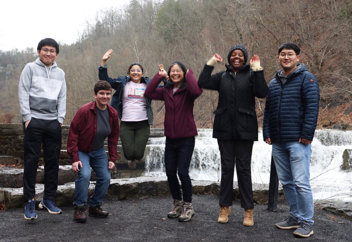 Winter, summer or both in Ithaca, NY!  Our lab ventured out for a first hike of the year, defying gravity!