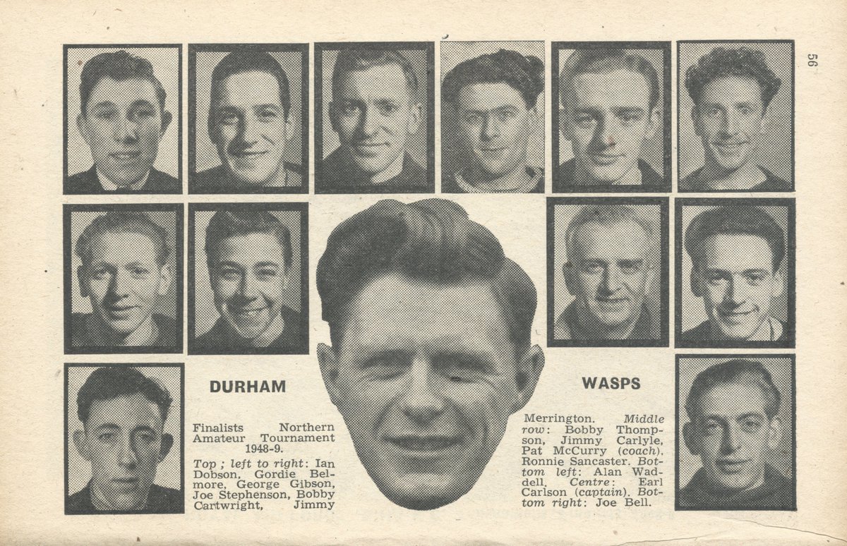 DurhamWaspsBook's tweet photo. Durham Wasps 1948-49 team. From #icehockeyworldannual 1950. https://t.co/nCs5BpP1NB