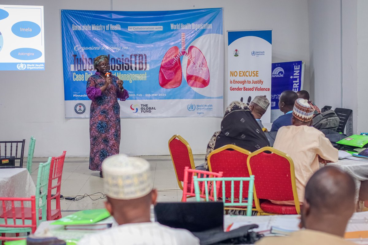 In response to the request from His Excellency, <a href="/ProfZulum/">Prof. Babagana Umara Zulum</a> the <a href="/GovBorno/">Governor Borno</a>, during the Inaugural meeting of the NE Health Commissioners Forum in January 2024, <a href="/WHO/">World Health Organization (WHO)</a> with funding from <a href="/GlobalFund/">The Global Fund</a> begins a 10-day training of 60 Tuberculosis (TB) supervisors from 27 LGAs in the state.