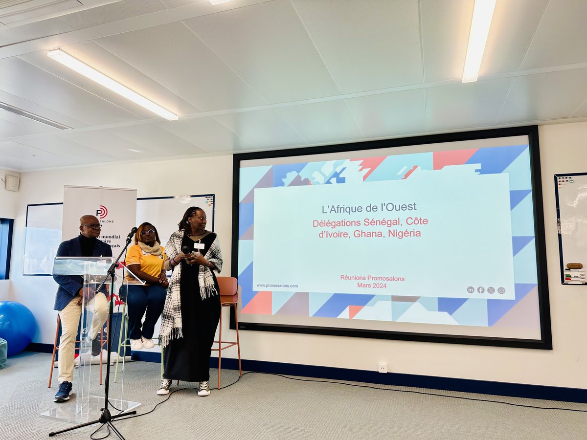 Retour en 📸sur les présentations pays et retex salons, lors de la première journée des réunions Promosalons, hier :

- JEC Group Talks, Pollutec x Promosalons Tunisie, SILMO Paris 🚀
- Cinq présentations pays 🌍: focus Afrique de l'Ouest et Europe du Sud