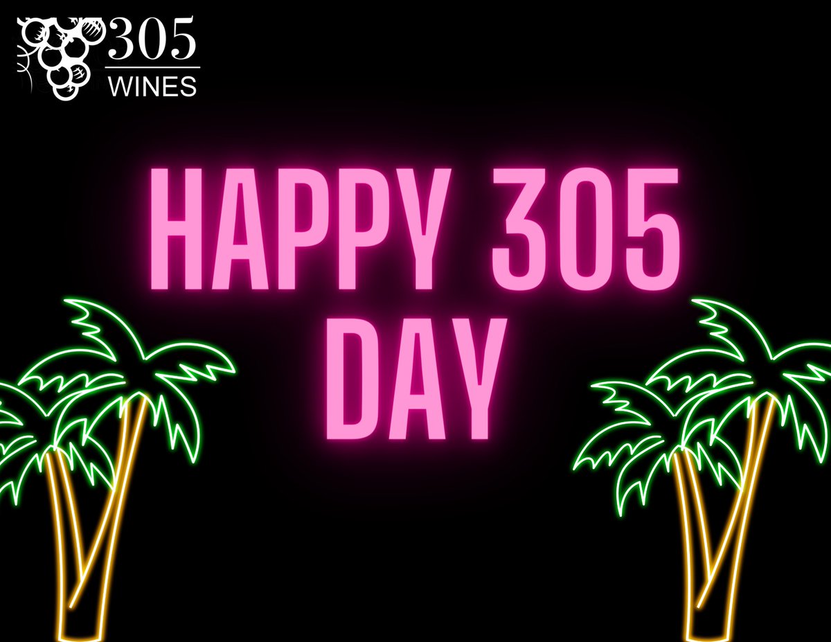 It's 305 Day! March 5th, known as 305 Day, is a nod to Miami's unique area code. 305 Wines also draw its name from it. To celebrate this special day, we are offering 15% on all wines and sakes (.99), and 5% OFF on all discounted wines and sakes (.97). Shop now !