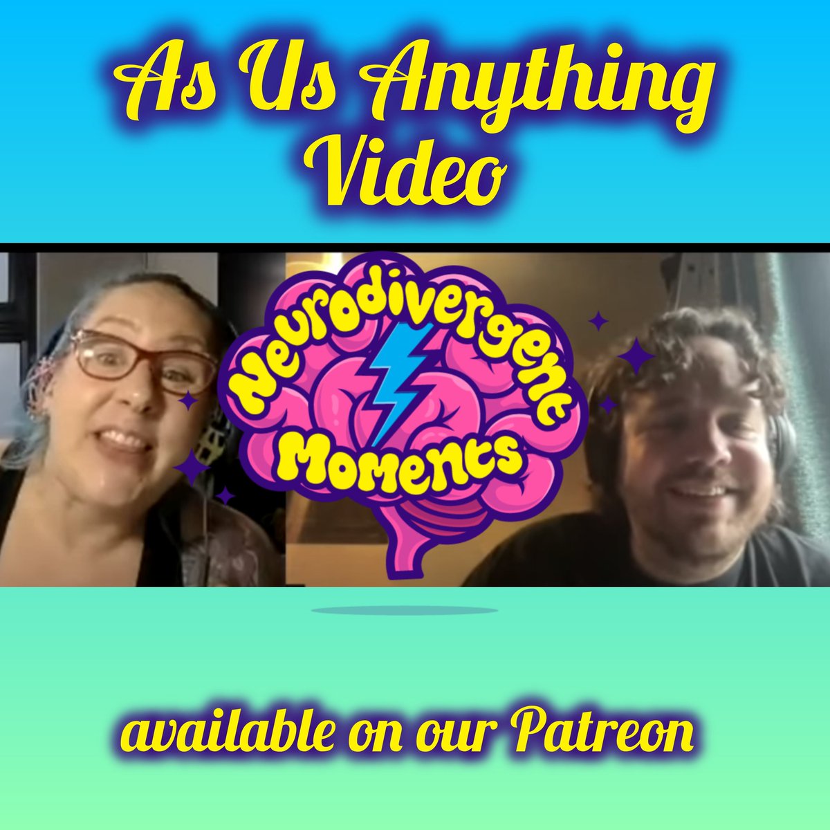 You asked we answered!! Check out our latest Patreon post to hear @joewellscomic & @abigoliah answer all your questions. 🔗 patreon.com/neurodivergent… #neurdivergentmoments #ama #podcast #patreonexclusive