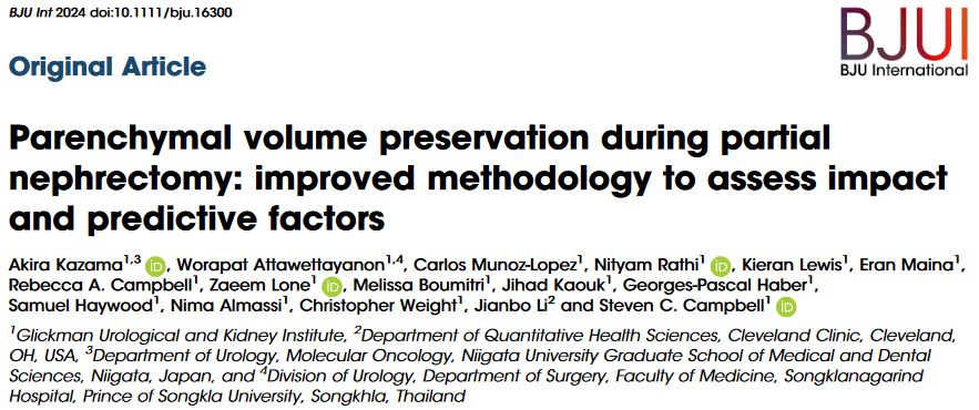 BJU International (@bjuijournal) on Twitter photo Parenchymal volume preservation during partial #nephrectomy: improved methodology to assess impact and predictive factors
doi.org/10.1111/bju.16… Parenchymal volume preservation during partial #nephrectomy: improved methodology to assess impact and predictive factors
doi.org/10.1111/bju.16…
