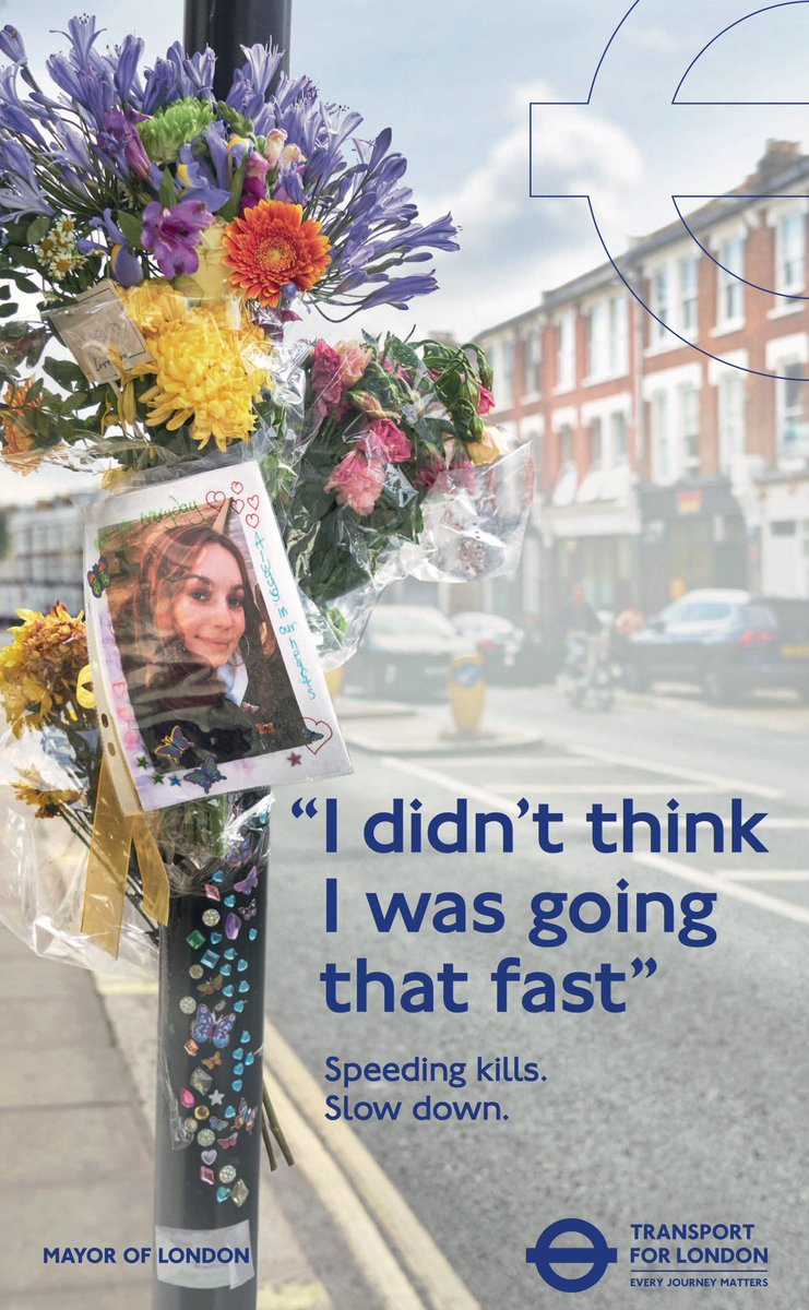 THINK ⚠️ Slow down. Inappropriate speed is a factor in at least 37 per cent of collisions where a person is killed or seriously injured on London's streets #VisionZeroLDN