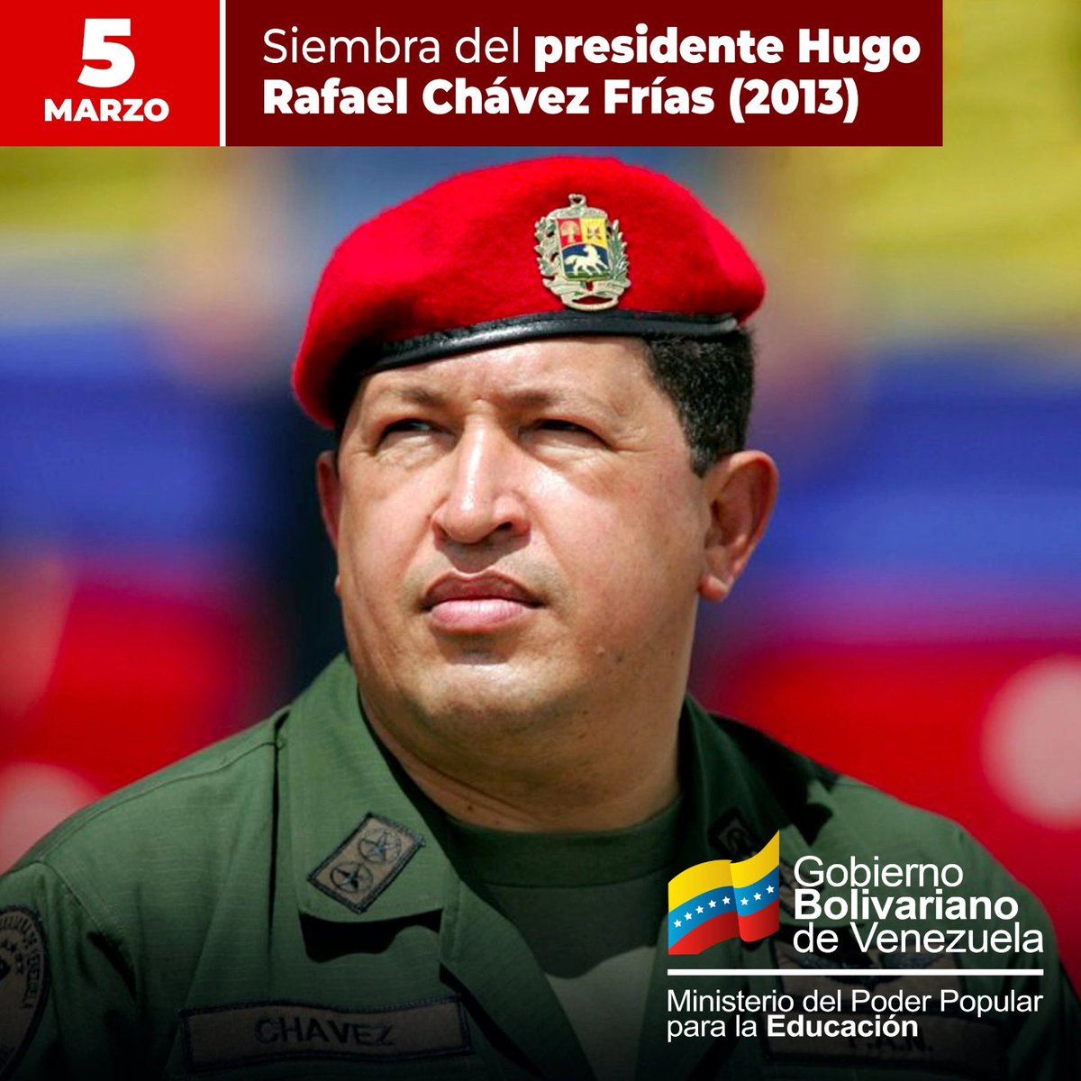 ¡11 años de amor infinito! Rendimos homenaje al Cmdte. del amor, Chávez vivirá por siempre en nuestros corazones, con ese espíritu de lucha y libertad. Seguimos tu legado con acciones y ejemplo. @NicolasMaduro @MPPEDUCACION