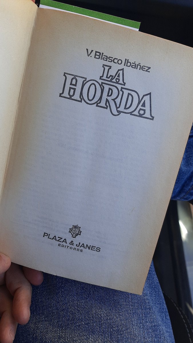 Dejo las novelas valencianas de #blascoibañez para adentrarme en los bajos fondos de #Madrid. Empiezo La Horda.