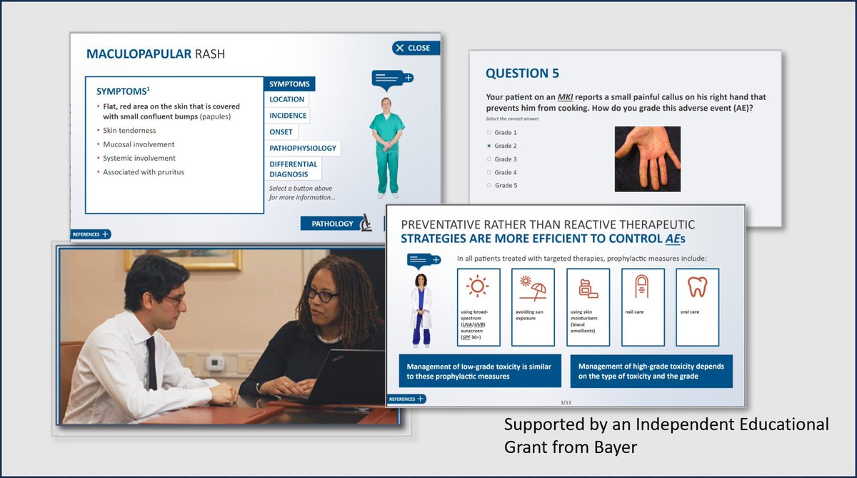 Skin toxicity related to targeted therapy 🎓Interactive e-learning🎓 A recap of skin reactions & targeted therapies in GI and liver cancers, inc. prevention, diagnosis, & management of dermatological adverse events. 👉ow.ly/cnOj50QIEBl #OncologyNursing #crc #CRCSM #MedEd