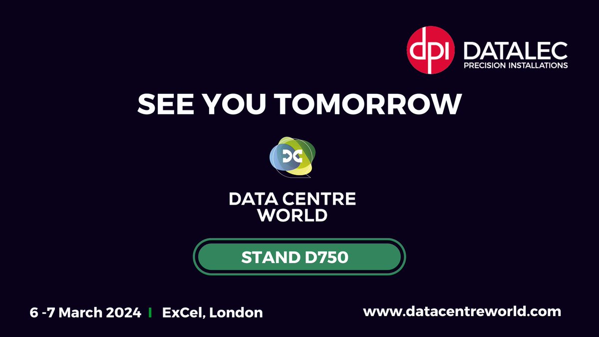 We're excited for Data Centre World London tomorrow! Connect with us on LinkedIn or schedule a meeting via DCW Connect Portal. We look forward to seeing you!

#datacentre #DataCentreWorld #DCW24 #networking