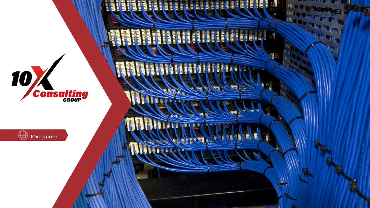 Transform your business with 10X Consulting Group's structured cabling! Our tailored designs support all your needs, ensuring minimal downtime & maximum efficiency. Expert installation, scalable solutions, & robust security are our promises to you. #StructuredCabling #10XCG