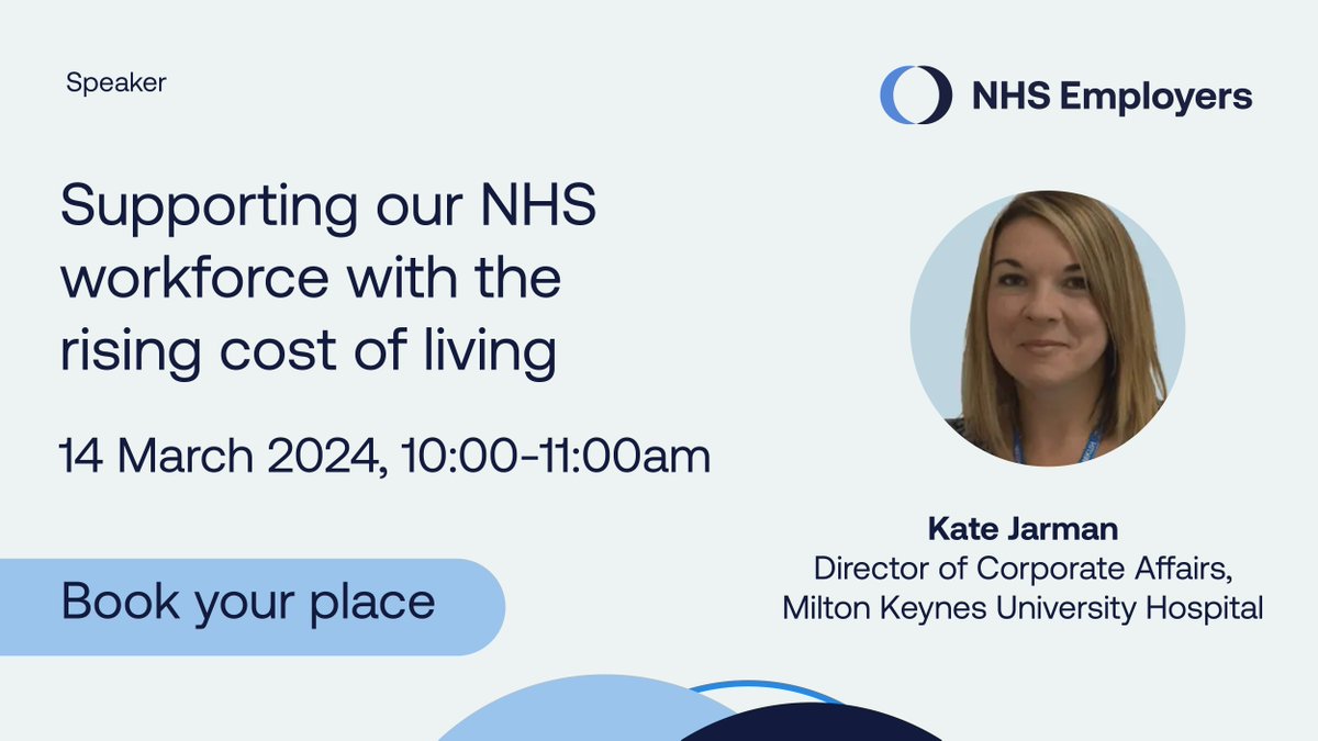 Join us at at our cost-of-living masterclass on 14 March 10am to hear @KateBurkeNHS founder of @FlexNHS and @KMorrisonNHS talk about enabling a culture of flexibility. Book your place now. 👇👇 bit.ly/3P9bdOh