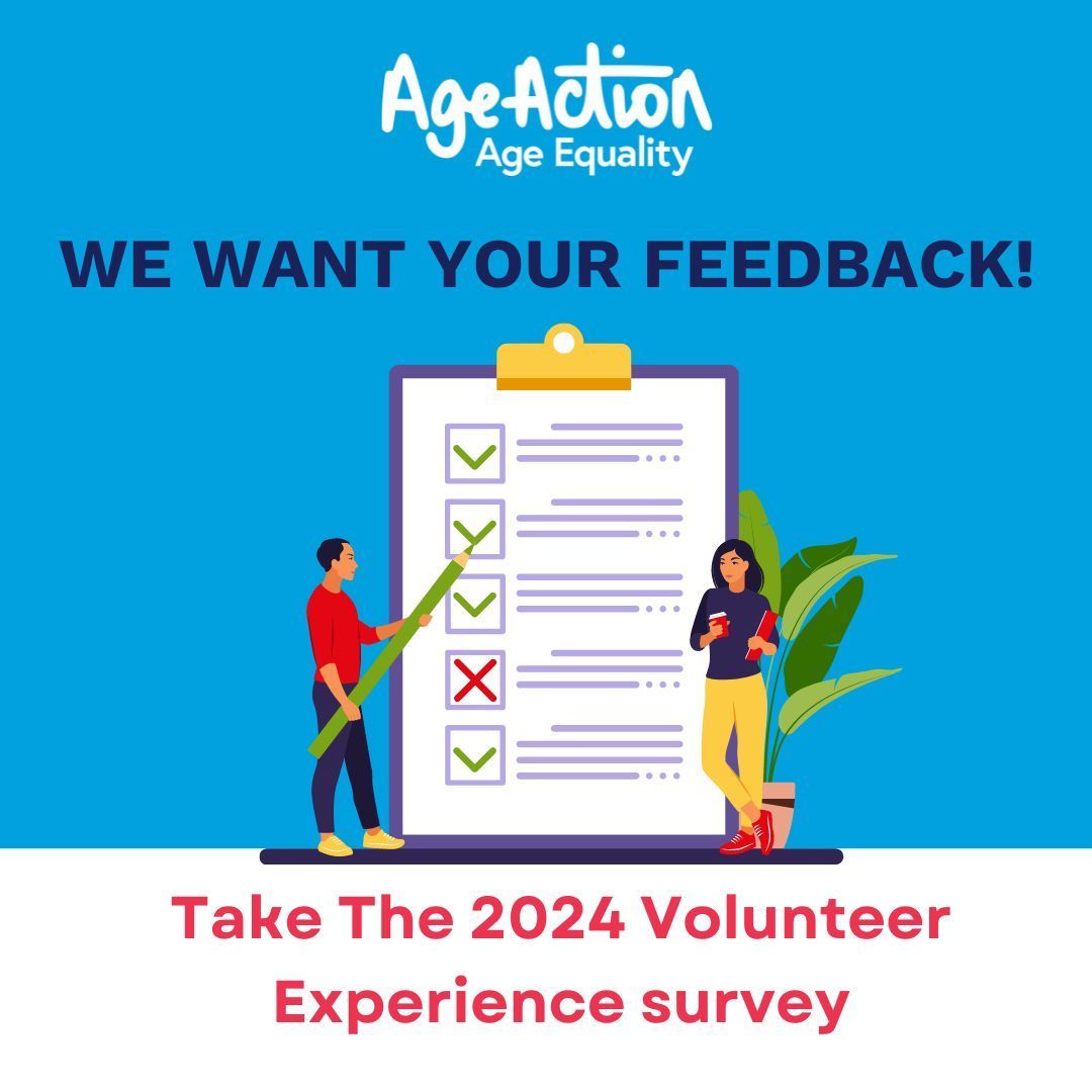 ⏳ Final hours! Your last chance to shape our volunteering journey & win a €50 One4All voucher is here! 🎁 Check your email or contact volunteering@ageaction.ie for the survey. Act fast, the deadline is 6th March! 🏃‍♂️💨 #AgeAction #FinalCall #VolunteerSurvey