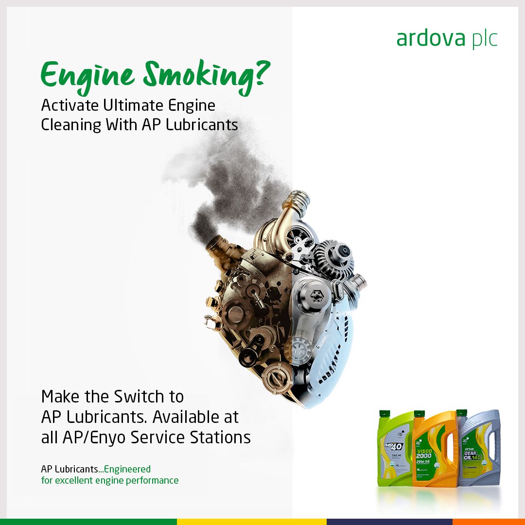 enyoretail's tweet image. Protect your engine with AP Lubricants!
AP Lubricants...Engineered for Excellent Engine Performance
#APLubricants
#EngineOils
#EngineeredForExcellentEnginePerformance
#ArdovaPlc
#EnergyForABraveNewWorld