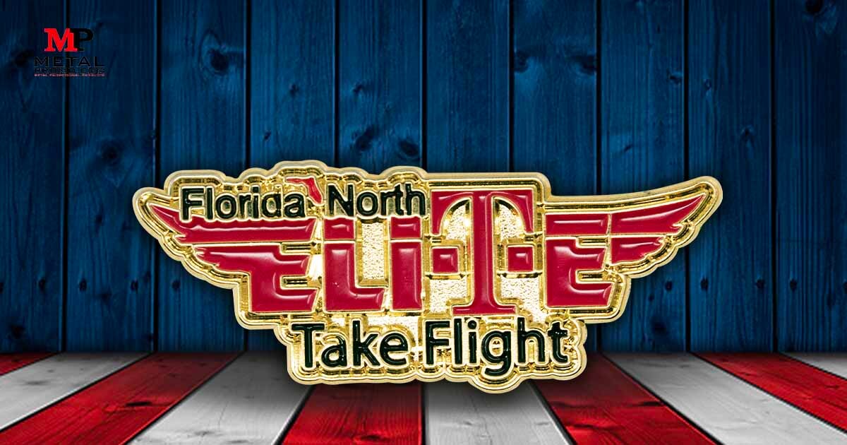 Loving the overall look of this lapel pin we made for the Florida North Elite.😎

Need help with your lapel pin project? Visit us at metalpromo.com/price-quote/ for more info.

#customlapelpins #custompins #pins #softenamelpins #organizationpins