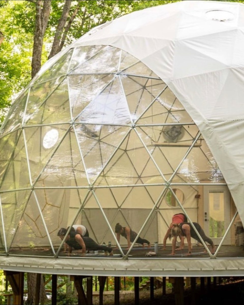 Bring your team, your friends or any group of adventure-seekers for an experience like no other. You bring the group; we provide the dome for your very  own yoga studio!

36'/11 m yoga dome by Geode Yoga Fitness in Ohio, USA. 

#yoga #domes #pacificdomes