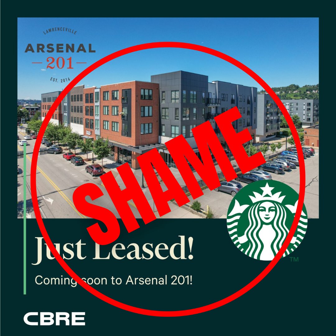 Lawrenceville United is extremely disappointed to learn that Milhaus has leased a Starbucks at Arsenal 201, in direct violation of commitments Milhaus made in well-attended community meetings during the development process. 

Read our full statement at bit.ly/LUStatement.