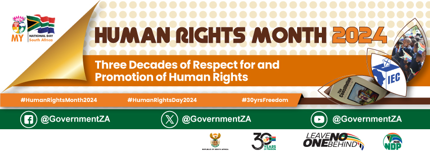 L'Afrique du Sud commémorera cette année le Mois des Droits de l'homme sous le thème 'Trois décennies de respect et de promotion des Droits de l'homme.' @DIRCO_ZA @guinee360 #UN #UNHRC55