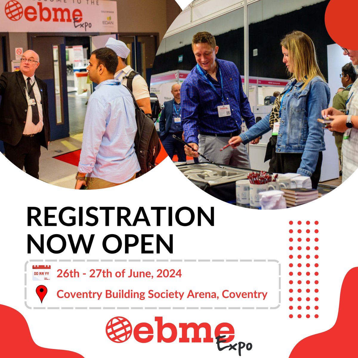 '📢 Exciting News! Registration for EBME Expo 2024 is Now Open! 🎉 Secure your spot at the UK's largest gathering of clinical engineers, healthcare managers, and industry experts. 

Register today: ebme-expo.com/pre-registrati…

#EBMEExpo #RegistrationOpen