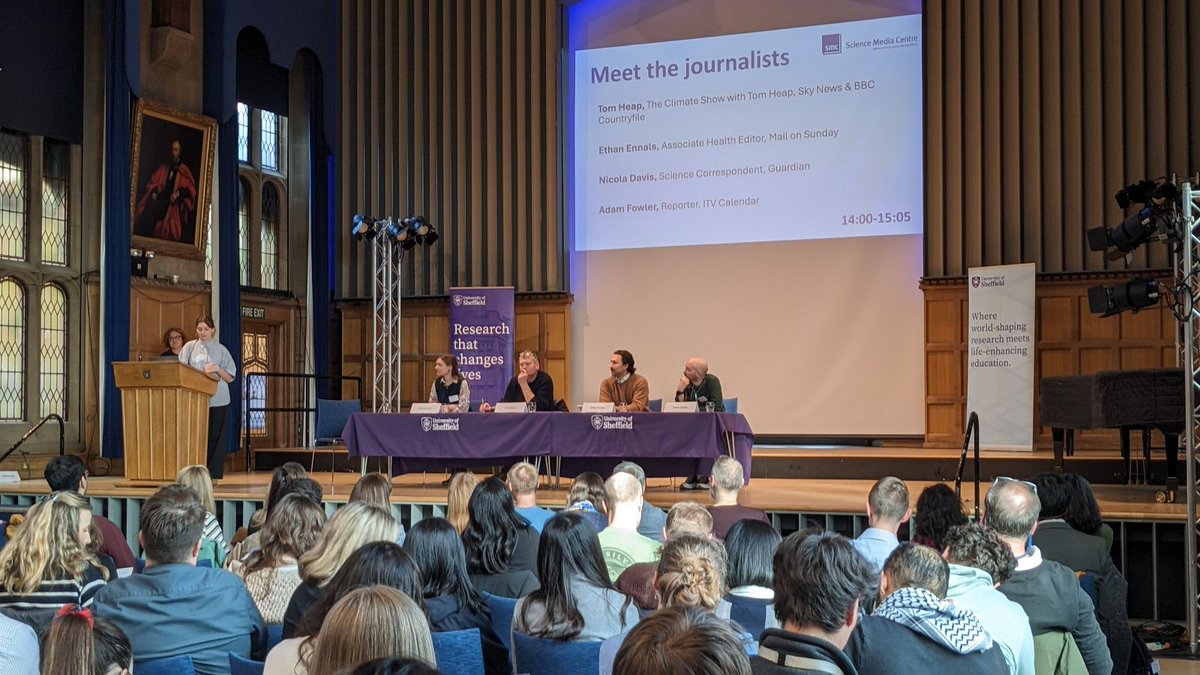 Sheffield Uni News and Views (@shefuninews) on Twitter photo We've got a great panel of journalists who will be taking questions from academics
<a href="/tomheapmedia/">Tom Heap</a> <a href="/EnnalsEthan/">Ethan Ennals</a> <a href="/NicolaKSDavis/">Nicola K S Davis</a> <a href="/AdamFowlerITV/">Adam Fowler</a> We've got a great panel of journalists who will be taking questions from academics
<a href="/tomheapmedia/">Tom Heap</a> <a href="/EnnalsEthan/">Ethan Ennals</a> <a href="/NicolaKSDavis/">Nicola K S Davis</a> <a href="/AdamFowlerITV/">Adam Fowler</a>