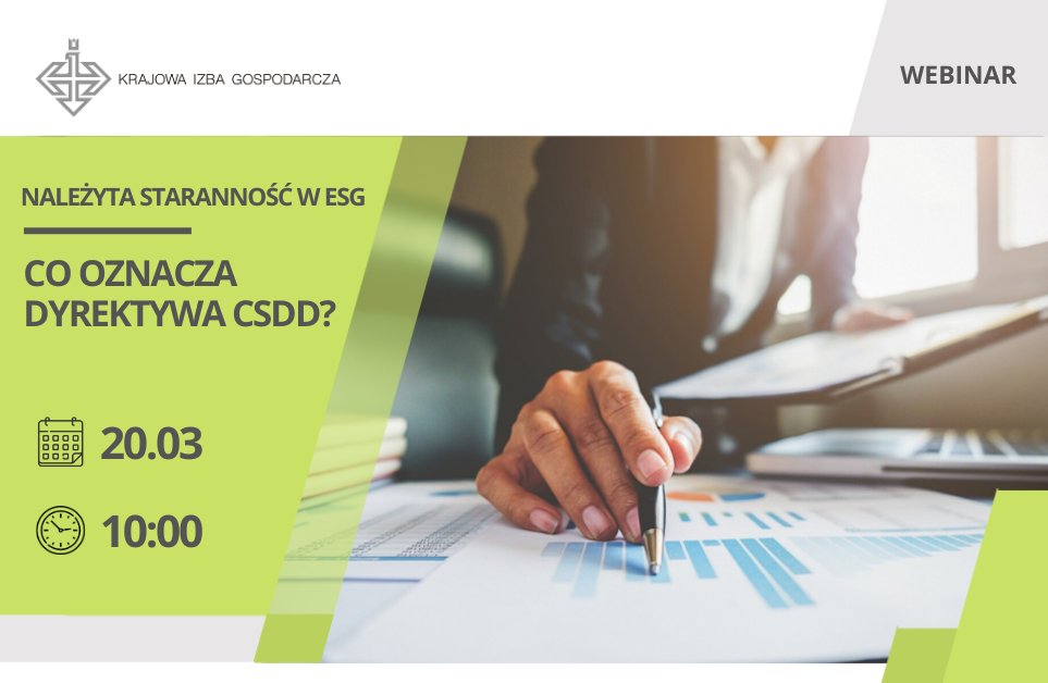 wwwkigpl's tweet image. 🟢 Co dalej z dalej z dyrektywą #CSDD? Między innymi na to pytanie oraz czym jest należyta staranność podczas webinaru odpowiedzą eksperci #KIG. Zapraszamy do udziału! kig.pl/webinar-co-ozn…