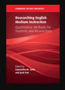SamanthaCurle's tweet image. Coming soon to a library near you 📚 (June 2024)
@jackpun9
@CambUP_LangLing
Our edited book &apos;Researching English Medium Instruction: Quantitative Methods for Students and Researchers&apos; explores cutting-edge quantitative methods in EMI. tinyurl.com/mprj8zzc #EMI #EME #HE #Quant