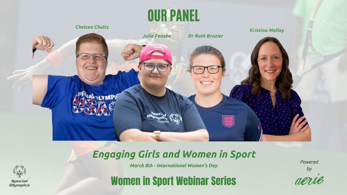 SPEAKER ANNOUNCEMENT: Our first <a href="/Aerie/">Aerie</a> powered #WomenInSport Webinar, 'Engaging Girls and Women in Sport', will be hosted by inspiring Athlete Leader Julia Fonsén from Special Olympics Finland. Joining Julia will be Dr Ruth Brazier, lead researcher of the iCoachGirls project,