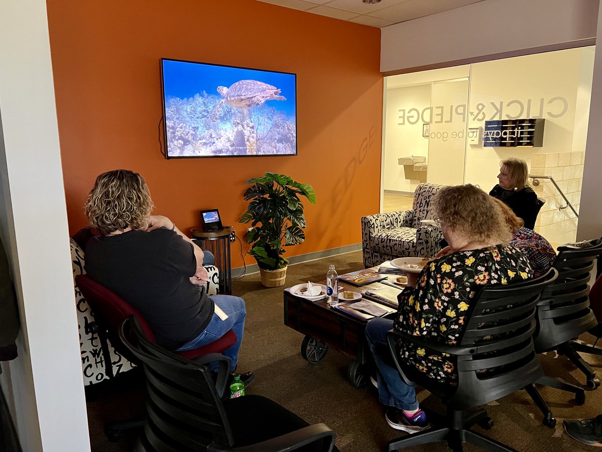 ClickandPledge's tweet image. The Click &amp;amp; Pledge team got a private screening of Team Ocean, our #ProjectOcean feature film! Thank you to Feast &amp;amp; Company Catering for our yummy ocean-themed lunch while we watched what our foundation and nonprofit partners have been up to this past year!