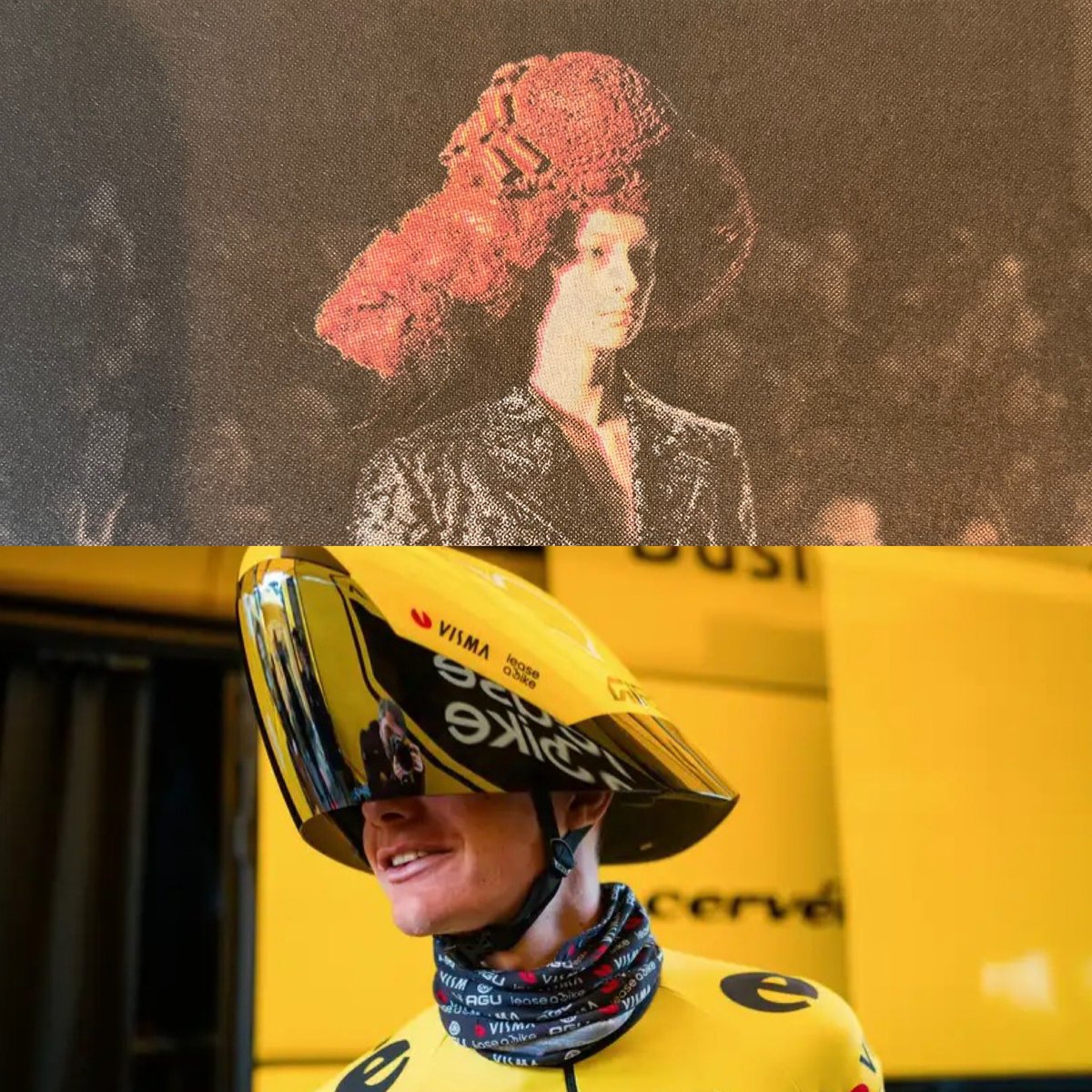 shane_mannix's tweet photo. I think it’s kind of obvious where @JumboVismaIce got their inspiration. #TT #bike #race #TDF https://t.co/MDKlbS5sBJ