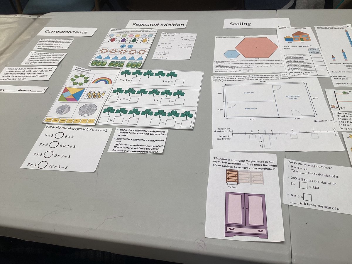 Miss D and Mrs H have been hard at work learning all about multiplicative thinking and models. Thanks to @YRMathshub for having us 🧠 #staffdevelopment